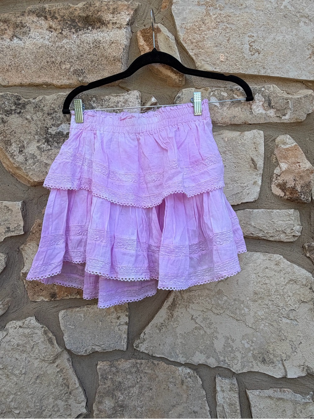 LoveShackFancy Ruffle Mini Skirt size xs